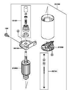 Kawasaki Fh541v-Cs25 Starter Diagram and Parts List for H1748 55AI4HPS050-WAM Cub Cadet Lawn Mower